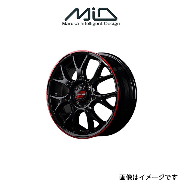 MID RMPレーシング R27 アルミホイール 4本 スイフト ZC72S/ZD72S(17×7J 4-100 INSET45 ブラック/リムレッドライン)RMP RACING R27｜t-four2010