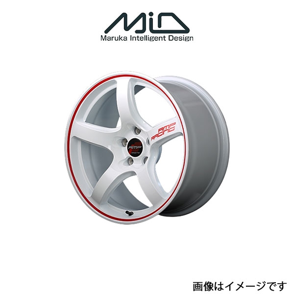 MID RMPレーシング R50 アルミホイール 1本 WRX S4 VBH(17×7J 5-114.3 INSET48 ホワイト/リムレッドライン)RMP RACING R50｜t-four2010