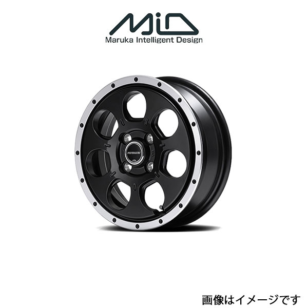 MID ロードマックス WO7 アルミホイール 4本 NV100クリッパーリオ DR17W(14×4.5J 4 100 INSET45 セミグロスブラック/フランジDC)ROADMAX :4MID qq e f2 i 36790t:T FOUR 自動車のパーツ用品専門店