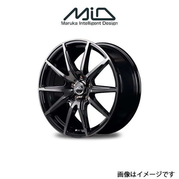 MID シュナイダー DR02 アルミホイール 1本 フォレスター SH5(15×6J 5 100 INSET45 ブラックポリッシュ+ブラッククリア)SCHNEIDER DR 02 :1MID qq e f2 i 11145t:T FOUR 自動車のパーツ用品専門店