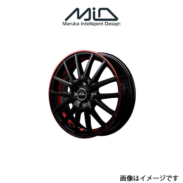 MID シュナイダー RX27 アルミホイール 1本 N BOX JF1/JF2(15×4.5J 4 100 INSET45 ブラック/レッド)SCHNEIDER :1MID qq e f2 i 44141t:T FOUR 自動車のパーツ用品専門店