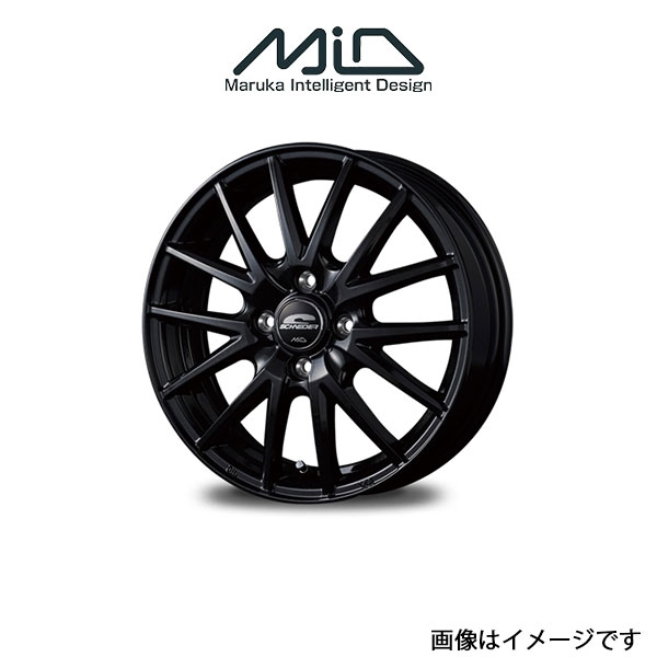 MID シュナイダー SQ27 アルミホイール 4本 エブリィ/エブリィ バン DA17V(12×4J 4-100 INSET42 メタリックブラック)SCHNEIDER SQ27｜t-four2010