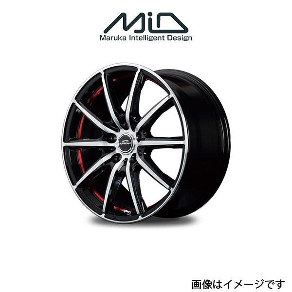 MID シュナイダー SX 2 アルミホイール 1本 インプレッサワゴン GGA(17×7J 5 100 INSET50 ブラック/レッド)SCHNEIDER :1MID qq e f2 i 13458t:T FOUR 自動車のパーツ用品専門店