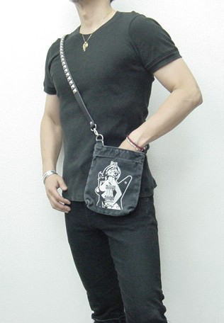 HYSTERIC GLAMOUR スタッズベルトボディバッグ Blue t-gs_02241qb049