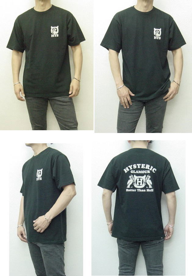 【hotter than hell】Tシャツ ブラック HYSTERIC GLAMOUR HYSTERIC GLAMOUR