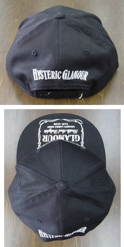 HYSTERIC GLAMOUR WHISKY刺繍キャップ ブラック HYS WHISKY刺繍 キャップ|HYSTERIC GLAMOUR MEN | HYSTERIC