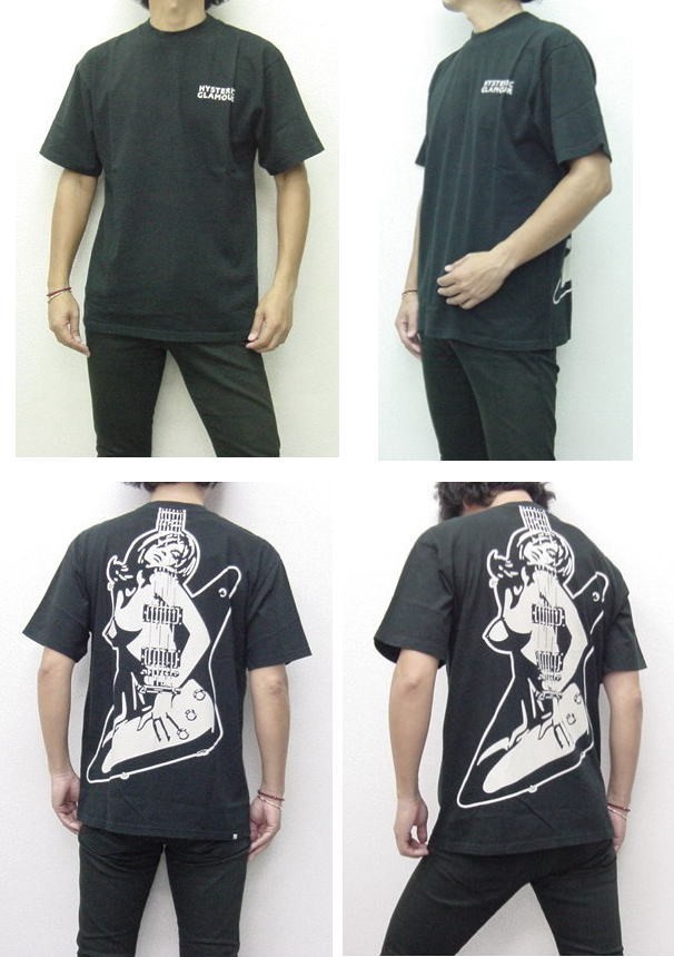 ヒステリックグラマー　グラフィックTシャツ ブラック スタッズ装飾 HYSTERIC GLAMOUR （ヒステリックグラマー） スタッズ付きT