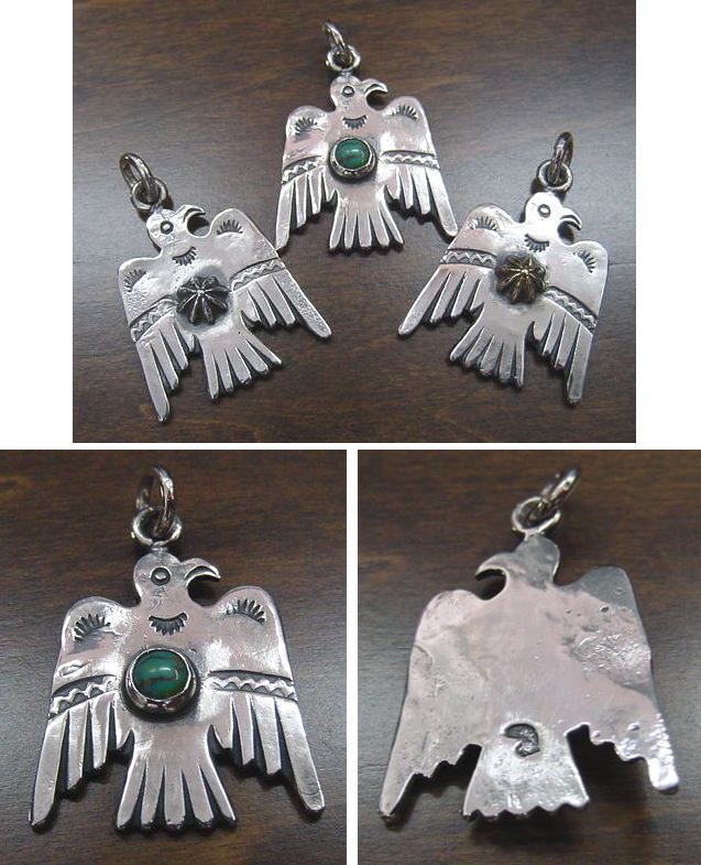 専用　ラリースミス シルバー950 イーグル サンダーバード ペンダント トップ ラリースミス (LARRY SMITH) THUNDERBIRD PENDANT (TURQUOISE