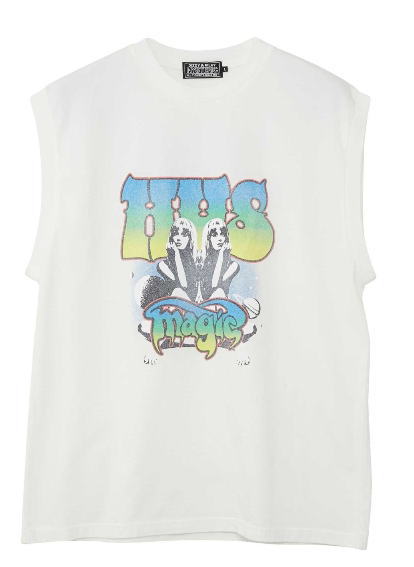 ＨＹＳＴＥＲＩＣ ＧＬＡＭＯＵＲ ヒステリックグラマー ２０２３年・春夏新作 ＭＡＪＯＲ ＷＯＲＬＤ ＴＯＵＲ ノースリーブ Ｔシャツ  ０２２３１ＣＲ０２