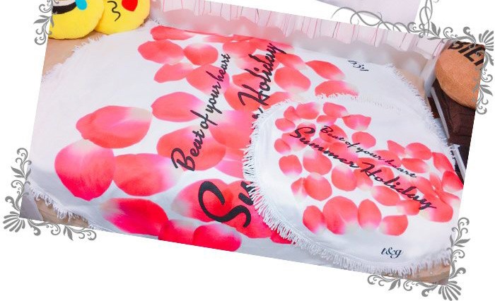 ラウンドビーチタオル