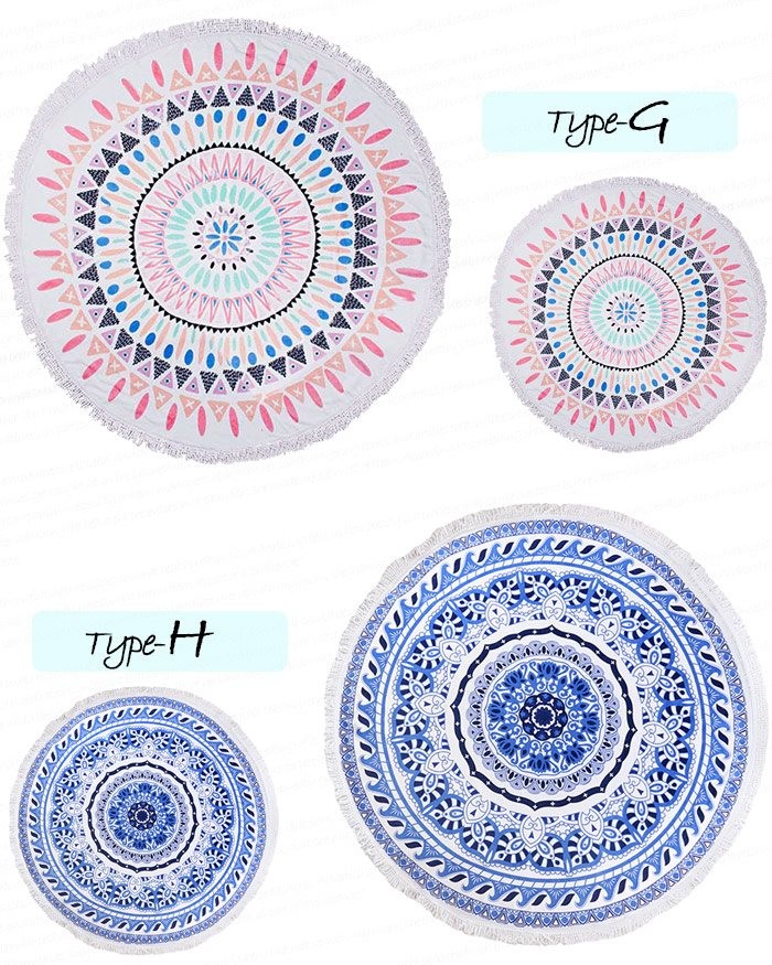 ラウンドビーチタオル