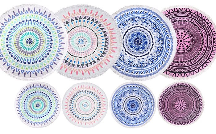 ラウンドビーチタオル