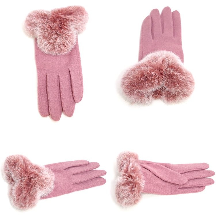 手袋 レディース ファー付き スマホ対応