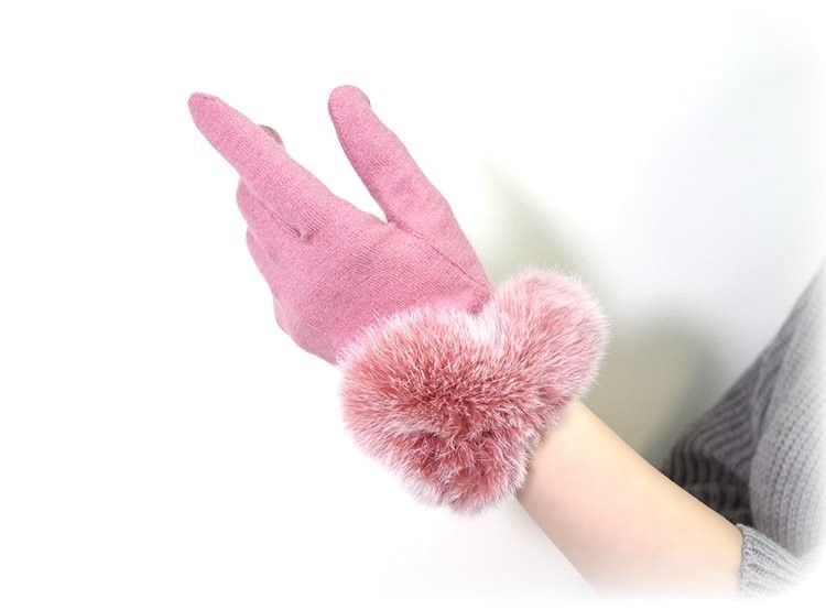 手袋 レディース ファー付き スマホ対応