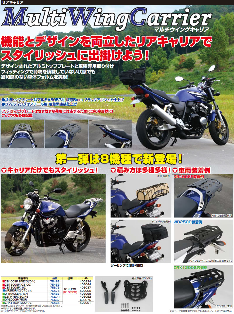 50 Off Daytona デイトナ Cb400sf 1300sf ゼファー750等 マルチウイングキャリア 再再販 Www Jolimmo Ch