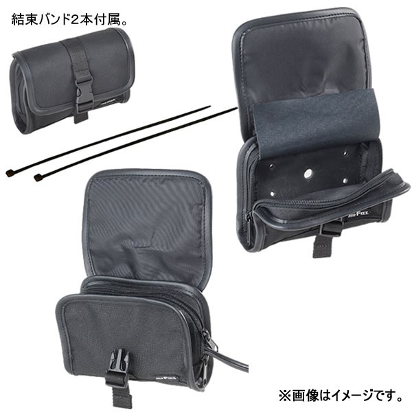 TANAX（タナックス） ETCポーチ MF-4707(ブラック) : 2輪・4輪用品の