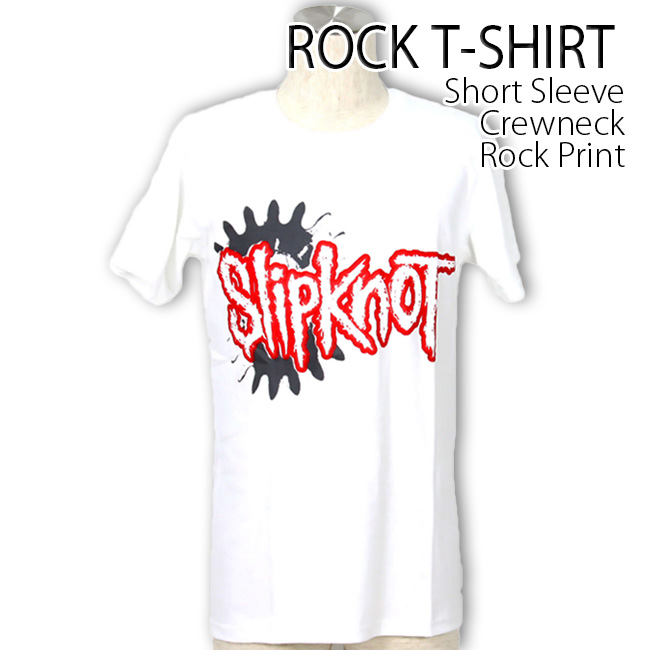 ロックtシャツ バンドtシャツ パンク Slipknot スリップノット ギアロゴ メンズ レディー...