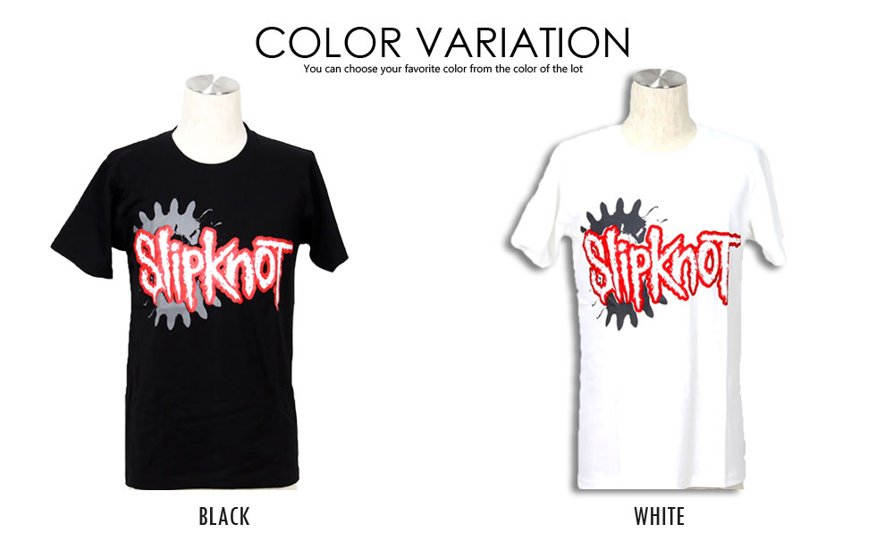 ロックtシャツ バンドtシャツ パンク Slipknot スリップノット ギアロゴ S M L XL XXLサイズ 黒色 白色 :agt026