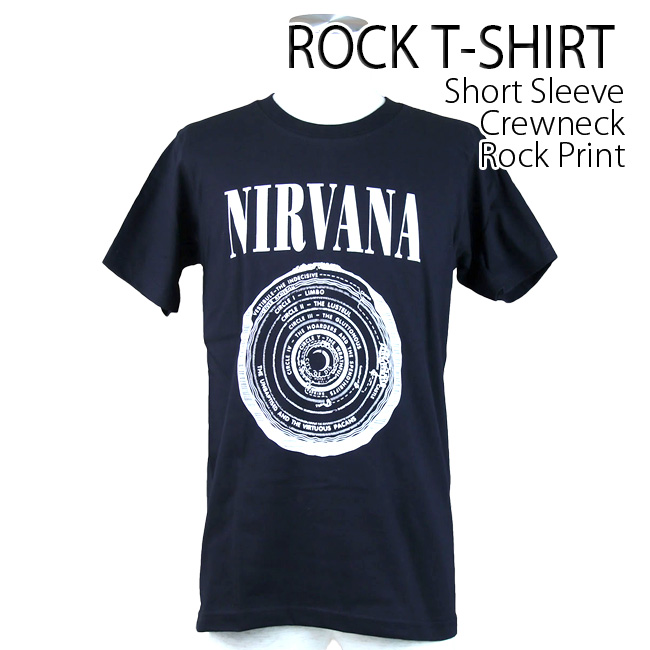 ロックtシャツ バンドtシャツ パンク Nirvana ニルヴァーナ ロック魂 スラング メンズ レ...