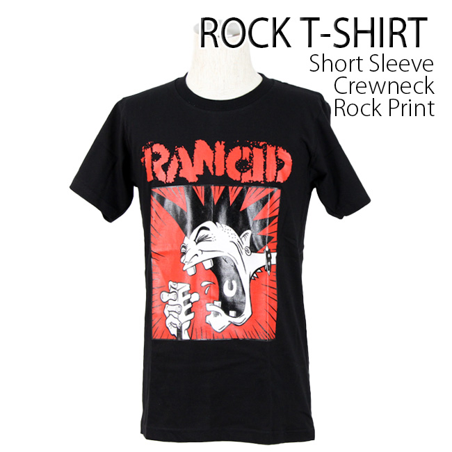 ロックtシャツ バンドtシャツ パンク ランシド Rancid コミックイラスト メンズ レディース M-2XLサイズ 黒色 白色 ストリート系