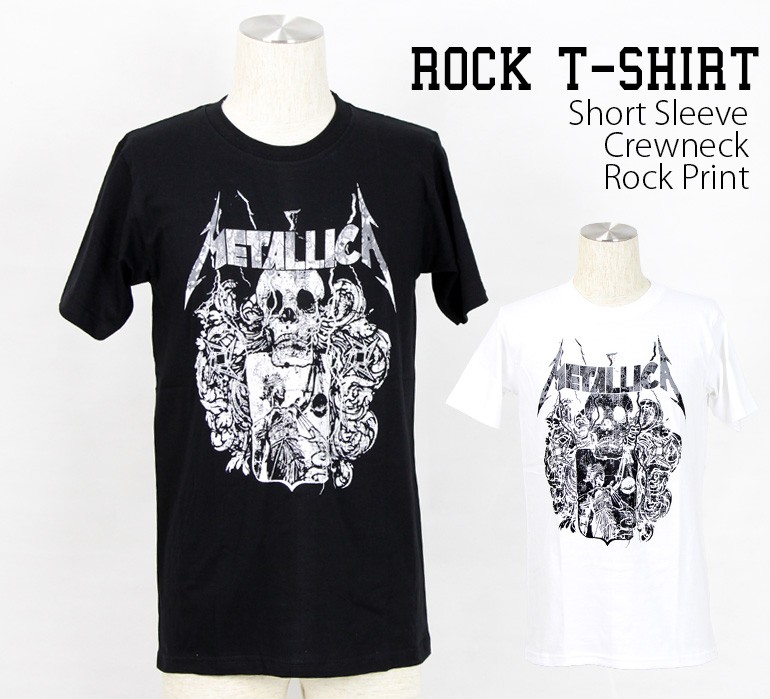ロックtシャツ バンドtシャツ パンク Metallica メタリカ Mサイズ Lサイズ 黒色 白色 :agt122:T-LINK - 通販