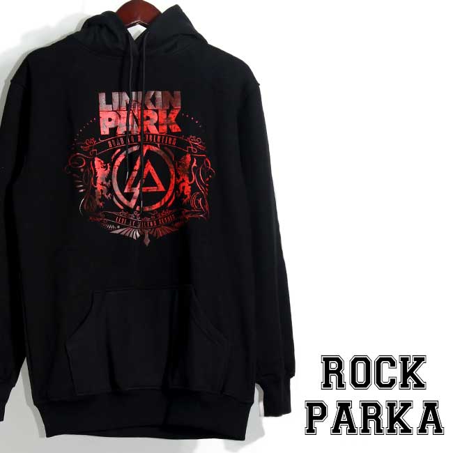 ロックパーカー Linkin Park パーカー プルオーバー 裏起毛 メンズ 