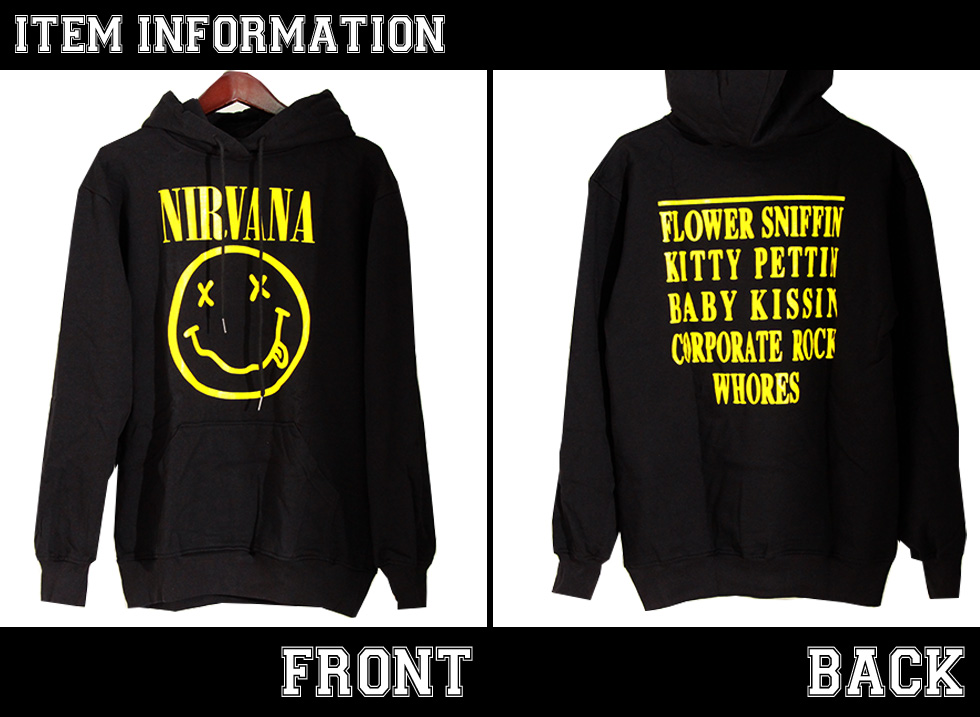 NIRVANA オフィシャル 限定パーカー 直輸入品 VINTAGE ストリート NIRVANA バンド パーカー/スウェット T1124 | wshot