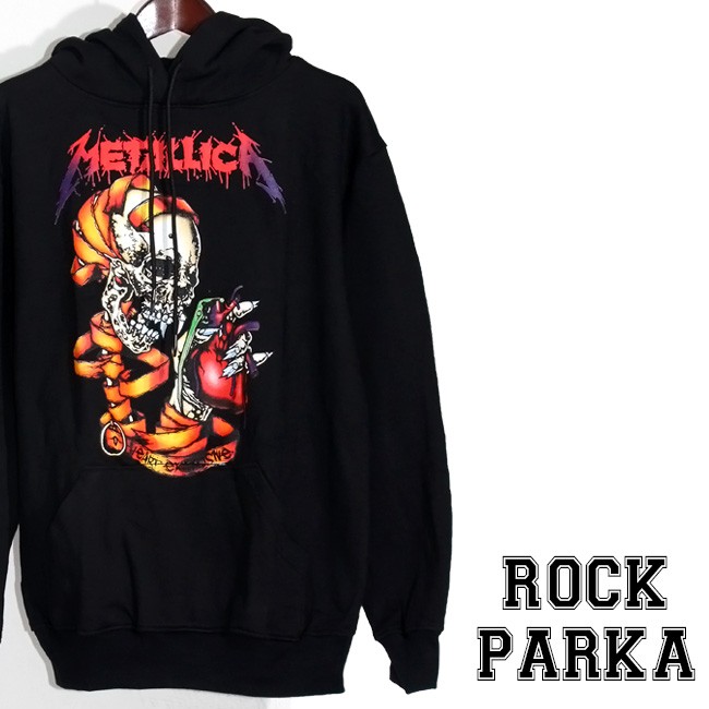 ロックパーカー バンド METALLICA メタリカ パーカー 裏起毛 メンズ 
