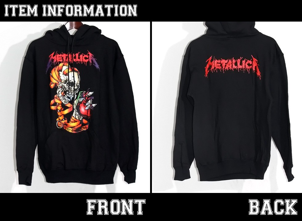 ロックパーカー バンド METALLICA メタリカ パーカー 裏起毛 メンズ