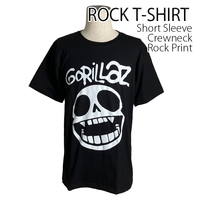 ロックtシャツ バンドtシャツ パンク GORILLAZ ゴリラズ メンズ