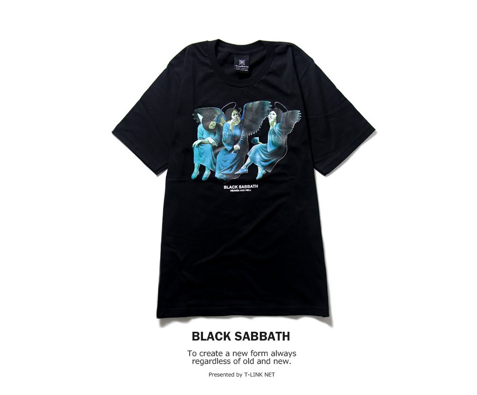 ロックTシャツ バンドTシャツ パンク  メンズ レディース Black Sabbath ブラックサバス M Lサイズ 黒色｜t-link｜02