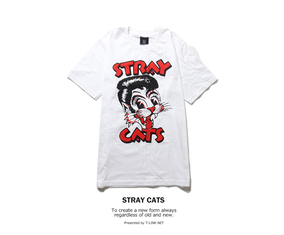 ロックTシャツ バンドTシャツ パンク メンズ レディース Stray Cats Tシャツ ストレイ...