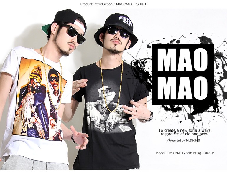 Tシャツ メンズ おしゃれ 半袖 ストリート系 レディース MAOMAO