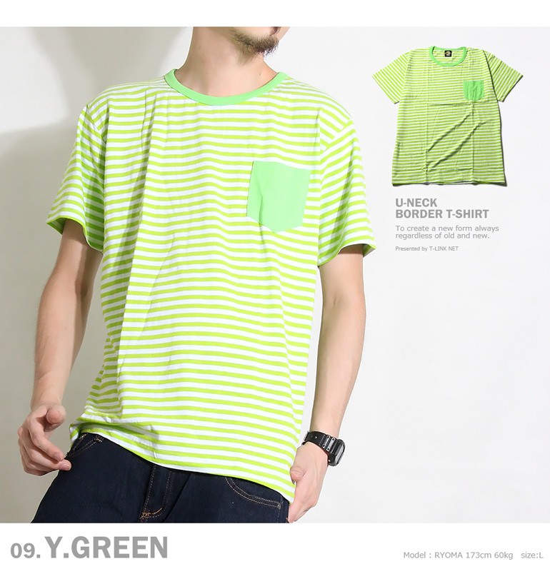 tシャツ ストア メンズ green ボーダー サイズ