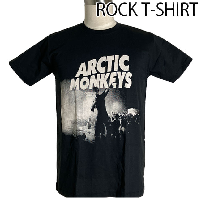 ロックTシャツ バンドTシャツ パンク Arctic Monkeys アークティック モンキーズ ライブプリント Mサイズ Lサイズ XLサイズ 黒色｜t-link｜02
