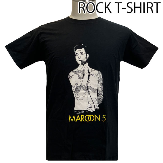 ロックTシャツ バンドTシャツ パンク Maroon 5 マルーン5 マイクパフォーマンス Mサイズ...