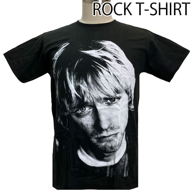 ロックTシャツ バンドTシャツ パンク Kurt Cobain カート コバーン 見つめるカート M...