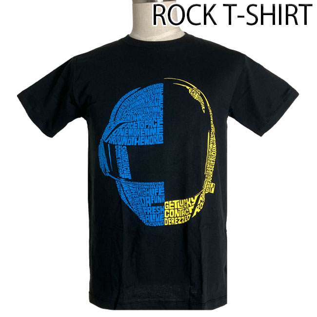 ロックTシャツ バンドTシャツ パンク Daft Punk ダフト パンク 2人のヘルメット Mサイズ Lサイズ XLサイズ 黒色｜t-link｜02