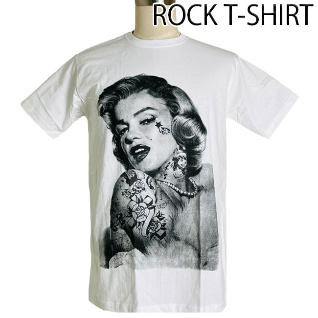 ロックTシャツ バンドTシャツ パンク Marilyn Monroe マリリン モンロー タトゥーマ...
