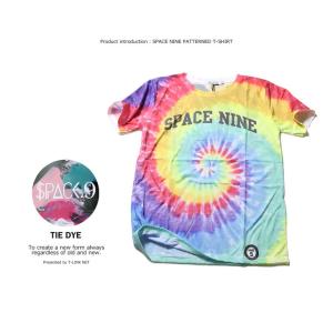 SPACE9 デザインTシャツ TIE DYE柄 たいだい柄 渦巻き M Lサイズ