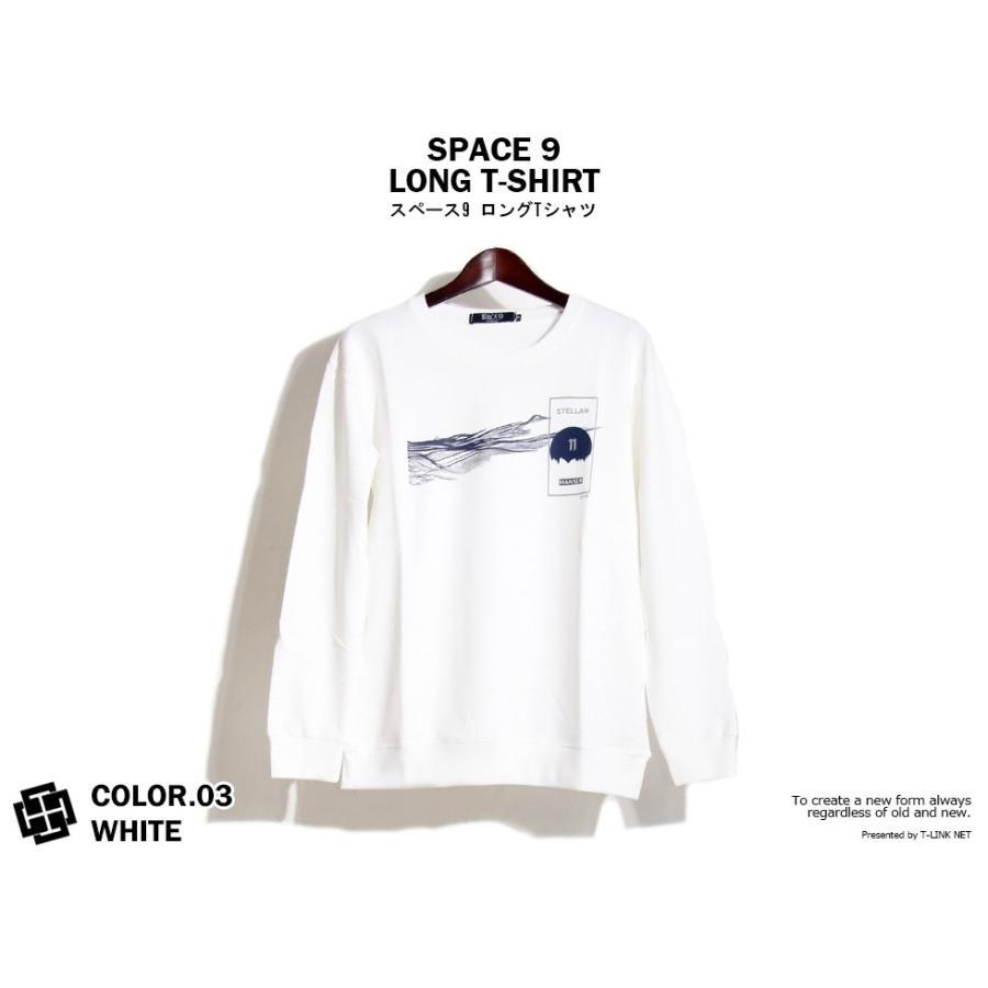 SPACE9 デザイン ロングTシャツ 長袖 グラフィック ロンT メンズ ストリート系｜t-link｜04