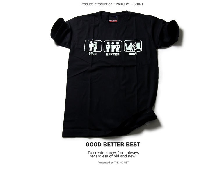 おもしろtシャツ パロディtシャツ メンズ パロディデザインTシャツ GOOD BETTER BES...