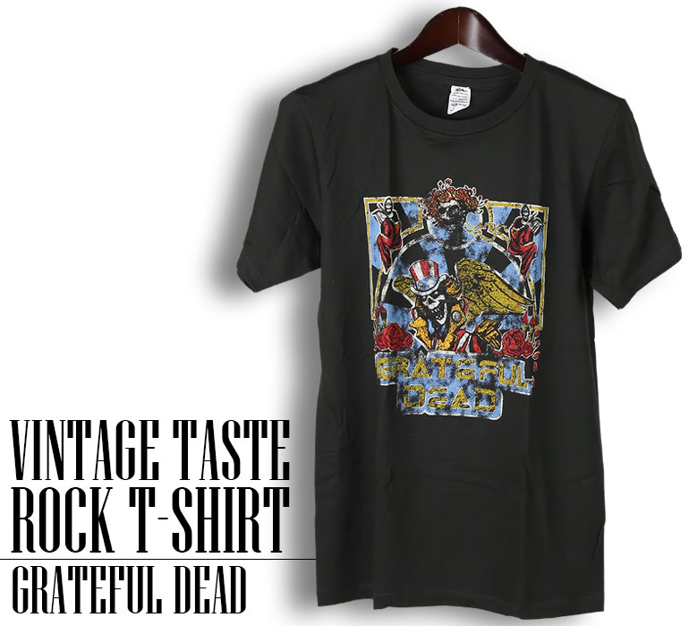 ヴィンテージロックTシャツ バンドTシャツ パンク The Grateful Dead グレイトフル デッドM L XL 2XLサイズ 黒色 白色｜t-link｜02