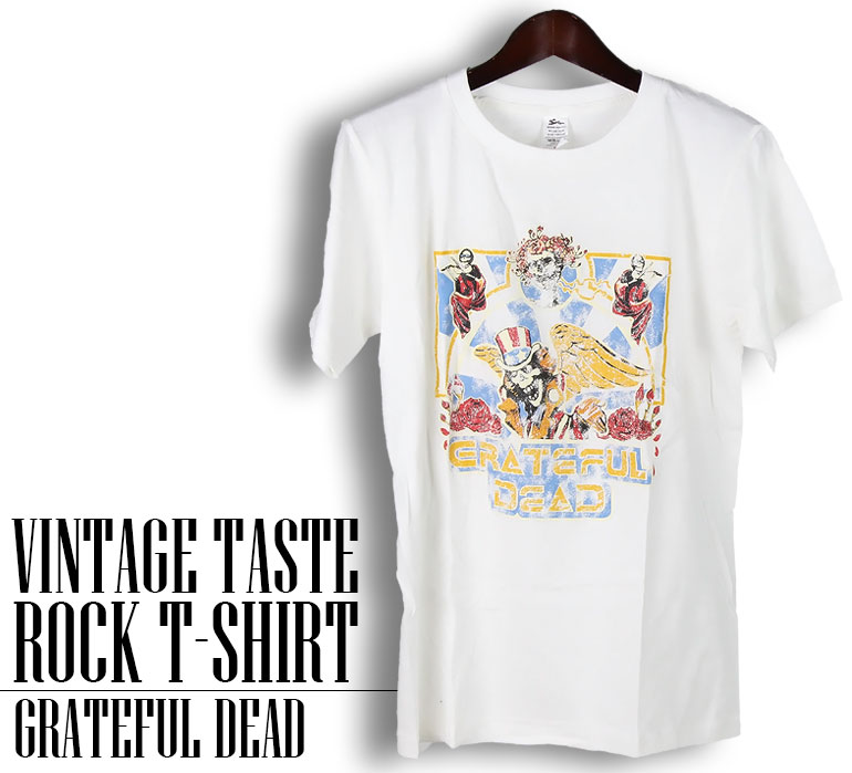 ヴィンテージロックtシャツ バンドtシャツ パンク The Grateful Dead グレイトフル デッド Mサイズ Lサイズ 黒色 白色｜t-link｜03