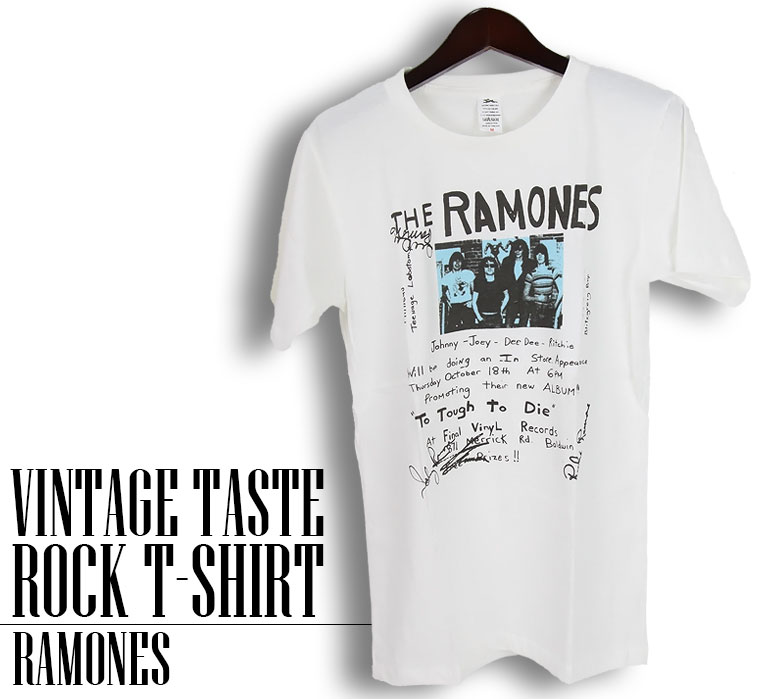 ヴィンテージロックtシャツ バンドtシャツ パンク RAMONES ラモーンズ Mサイズ Lサイズ 白色｜t-link｜03