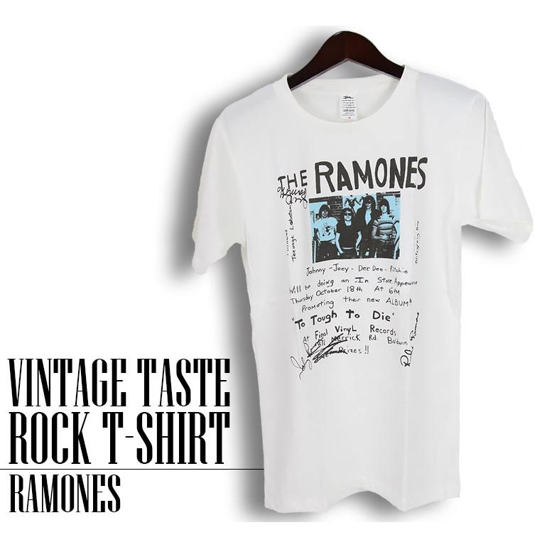 ヴィンテージロックtシャツ バンドtシャツ パンク RAMONES ラモーンズ Mサイズ Lサイズ 白色｜t-link｜03
