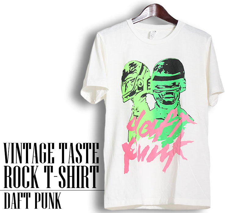 ヴィンテージロックtシャツ バンドtシャツ パンク DAFT PUNK ダフトパンク M Lサイズ 黒色｜t-link｜03