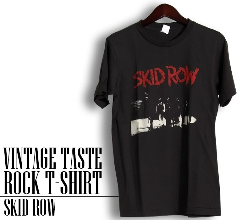 ヴィンテージロックtシャツ バンドtシャツ メンズ レディース パンク  Skid Row スキッドロウ M L XLサイズ 黒色｜t-link｜02