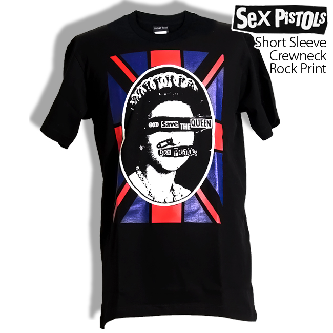 ロックtシャツ バンドtシャツ パンク セックス ピストルズ Sex Pistols God save the queen Sサイズ Mサイズ Lサイズ 黒色 白色｜t-link｜02