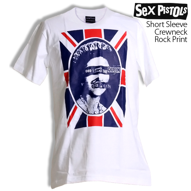 ロックtシャツ バンドtシャツ パンク セックス ピストルズ Sex Pistols God save the queen Sサイズ Mサイズ Lサイズ 黒色 白色｜t-link｜03